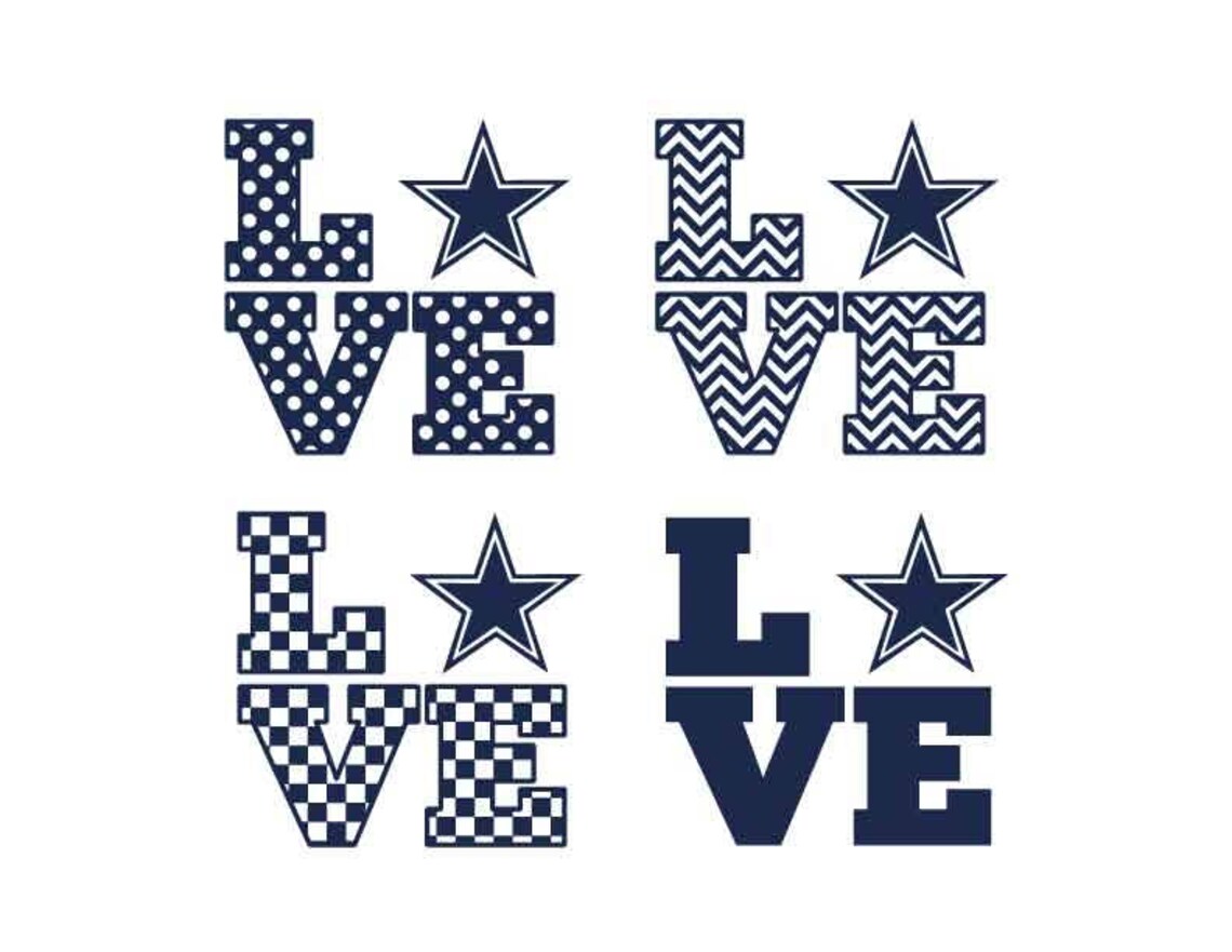 Dallas Cowboys svg file Texas svg files Cowboys heart svg | Etsy