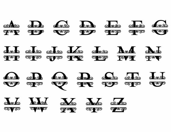 Download Split Monogram Svg Split Monogram Font Split Letter Svg Etsy