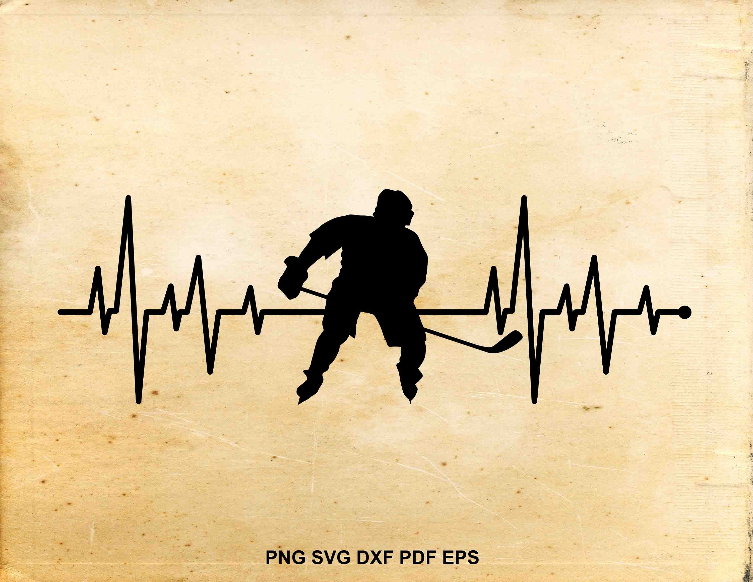Download Hockey Svg Files Hockey Player Silhouette Hockey Heartbeat Etsy
