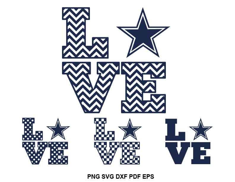 Dallas Cowboys svg file Texas svg files Cowboys heart svg | Etsy