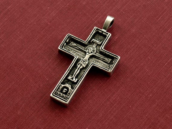 #0923 Antique Bronze Plated 45mmx73mm Large cross pendant