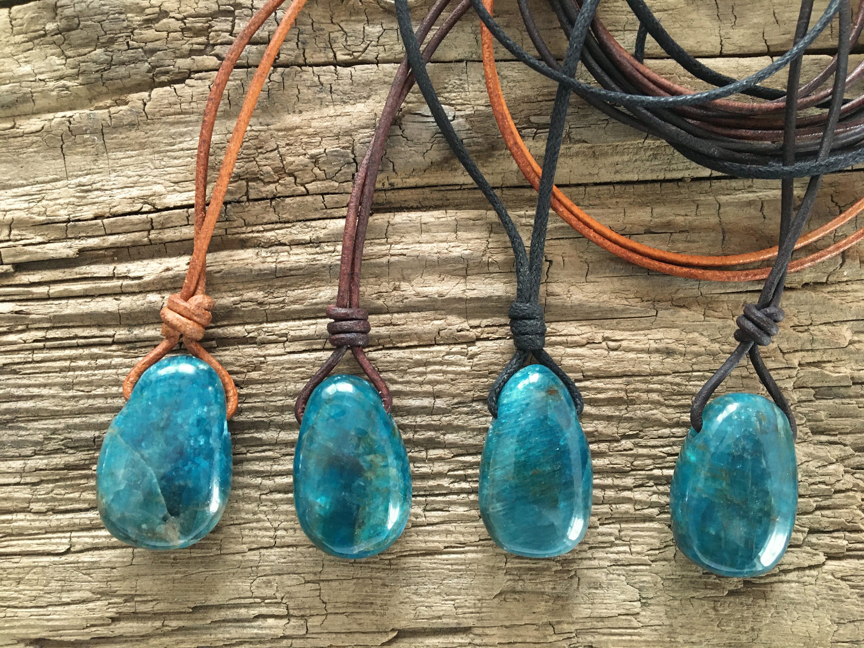 Braided Leather Cord Necklace - Stone Treasures by the Lake
