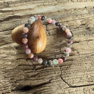 Bracelet &quot;Colorful&quot; corundum, ruby, sapphire * Bridal jewelry * elastic bracelet * Spiritual jewelry * Protective bracelet * Healing stone bracelet *