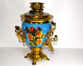 Samovar electric Home Living Home decor Kitchen decor Farmhouse decor Soviet Teapot Home Appliances Vintage kettle Russian painted Present