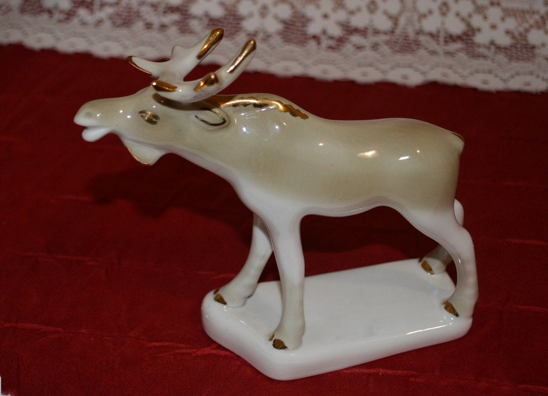 Porcelain elk collectibles figurines porcelain figurine soviet Etsy