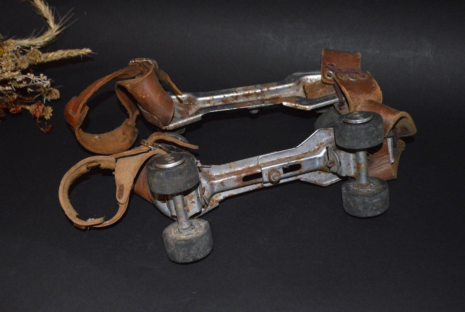 Roller Skate Antique Roller Skate Leather Roller Skate Old Etsy