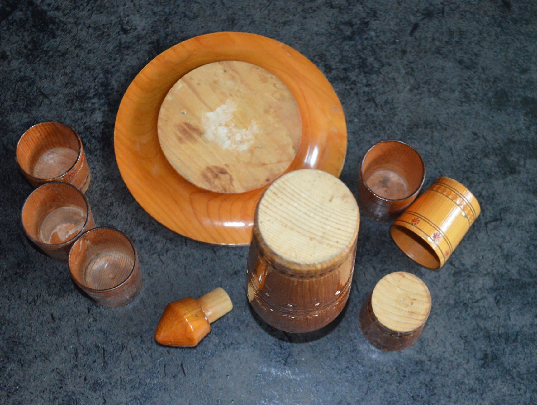 Wooden Dishes Kitchen Decor Wooden Set Folkart Gift for Etsy UK