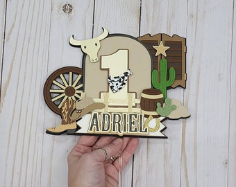 1st Rodeo Cake Topper: Cowboy Birthday Party Decor