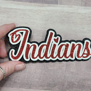 Custom name / word glitter cutout for Homecoming Mum centerpiece, scrapbook diecut