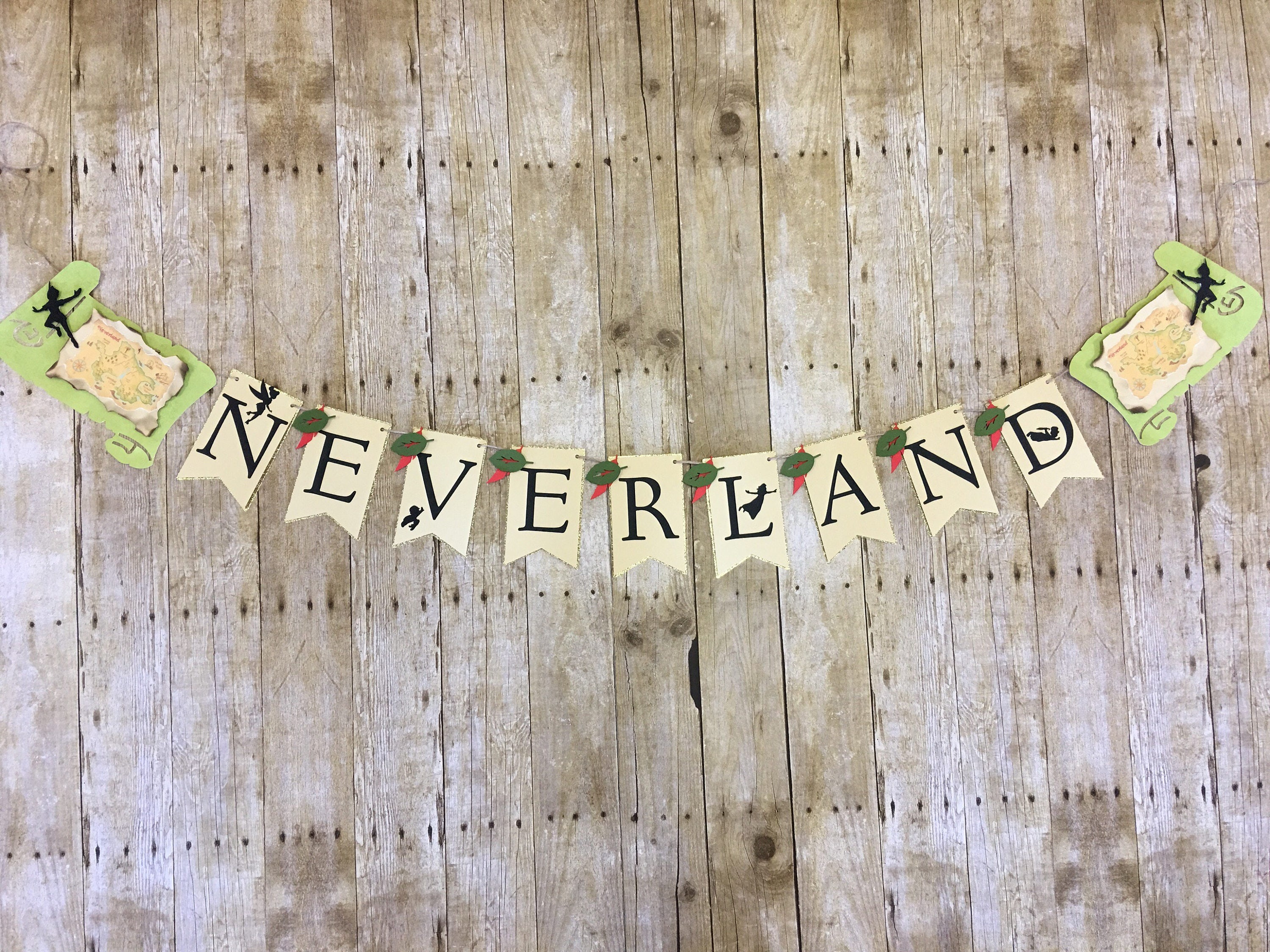Peter Pan Banner, Neverland Banner, Peter Pan Birthday, Peter Pan Baby  Shower, Neverland Themed Party, Tinkerbell, Peterpan, Never Grow Up 