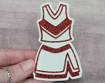 Cheerleader Uniform Die Cut: Glitter Cardstock Cutout