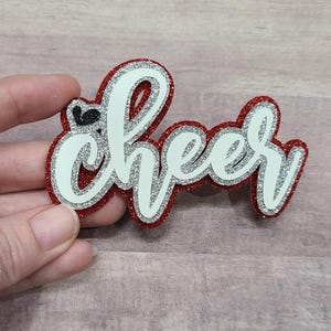 Cheerleader Glitter Diecut: Custom Homecoming Mum Centerpiece