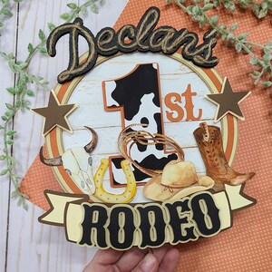 1st Rodeo Cake Topper / Cowboy Theme Cake Topper / 1st Birthday ...