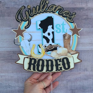 1st Rodeo Cake Topper / Cowboy Theme Cake Topper / 1st Birthday ...