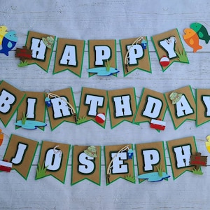Ofishally one highchair banner/ The Big One highchair banner / Ofishally one 1st birthday party decorations / fishing highchair banner