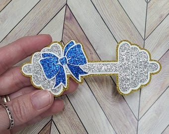 Girls weight lifting Die Cut: Glitter Cardstock Cutout