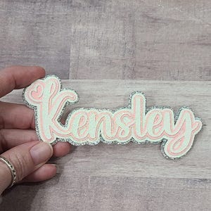 Custom name / word glitter cutout for Homecoming Mum centerpiece, scrapbook diecut