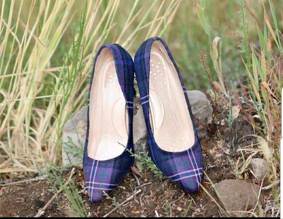 tartan shoes heels