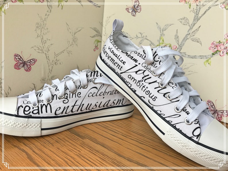 white converse style pumps