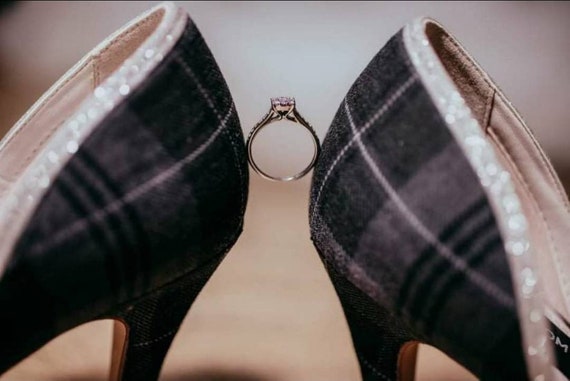 Tartan shop court shoes