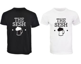 Pour Homme Noir Ou Blanc Le Sesh Logo T Shirt Drôle Boire Etsy