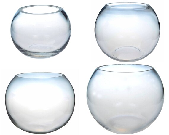 15cm 25cm Or 30cm Clear Glass Fishbowls Bubble Vases Wedding Table Centrepiece Fish Bowl Decorations