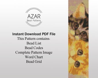 Christmas Cat Bead Peyote Pattern | Kitten Bracelet Pattern | Cats Bead Pendant | Christmas Peyote Pattern | Odd Count Peyote | PDF Pattern