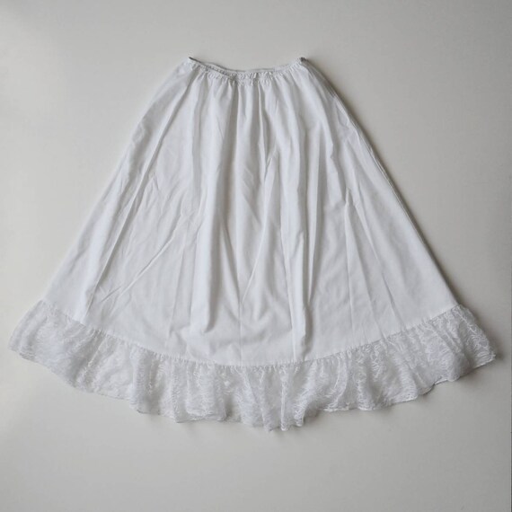 Vintage You Babes Slip Skirt Ruffle Lace Boho Size