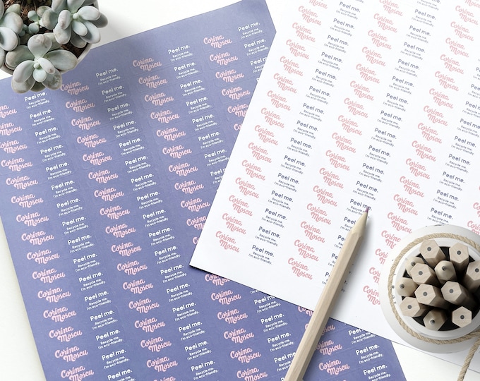 Eco Friendly Card Clasp Stickers / Low Tack Card Catch Labels ...