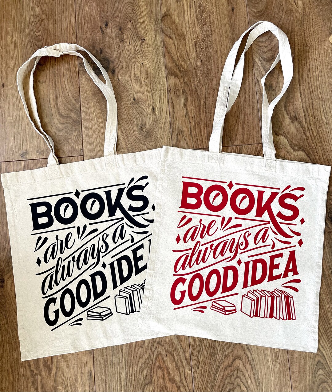 Book Lovers Tote Bag. Eco Shopping Bag for Books. Boho Tote Bag for