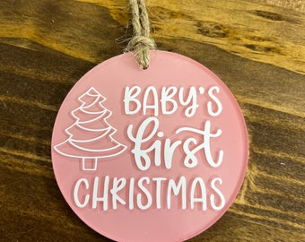 Baby Girl's First Christmas Ornament | Baby's First Christmas Ornament | Baby Shower Gift | Christmas Gift