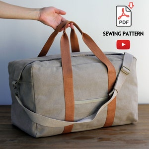 Weekend Duffle Bag Atlanta | PDF sewing pattern | Free video tutorial (French & English)