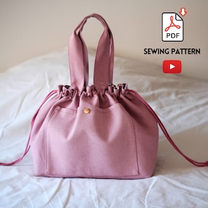 Nora Gathered Handbag PDF Schnittmuster (Französisch, Deutsch, Englisch)