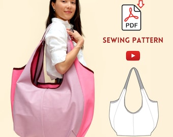 Vagabond Boho Bag 2 sizes | PDF sewing pattern (French, English and German) | Video Tutorial