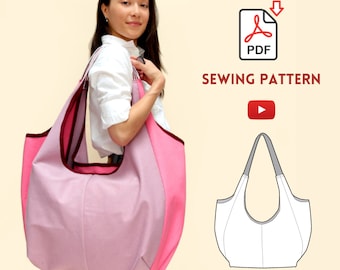 Sac bohème Vagabond 2 tailles | Patron de couture PDF (français, anglais et allemand) | Tutoriel vidéo