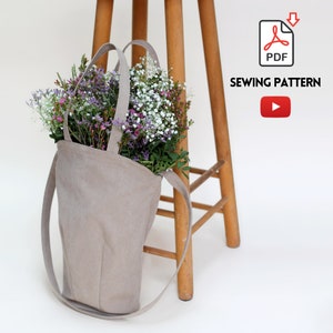 Aunt Petunia Tote Bag PDF sewing pattern (French, English, German)