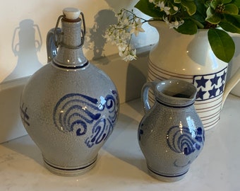 Flagon and Jug, Marzi and Remy German Stoneware