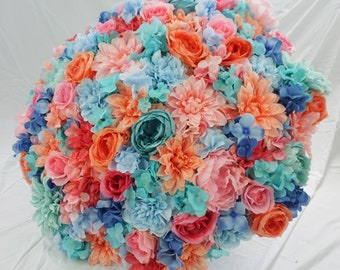 Forget Me Not Umbrella - Floral Bridal Parasol for Brides, Bridesmaids, Flower Girl, Made to Order, Many Colors Available, Hand Made