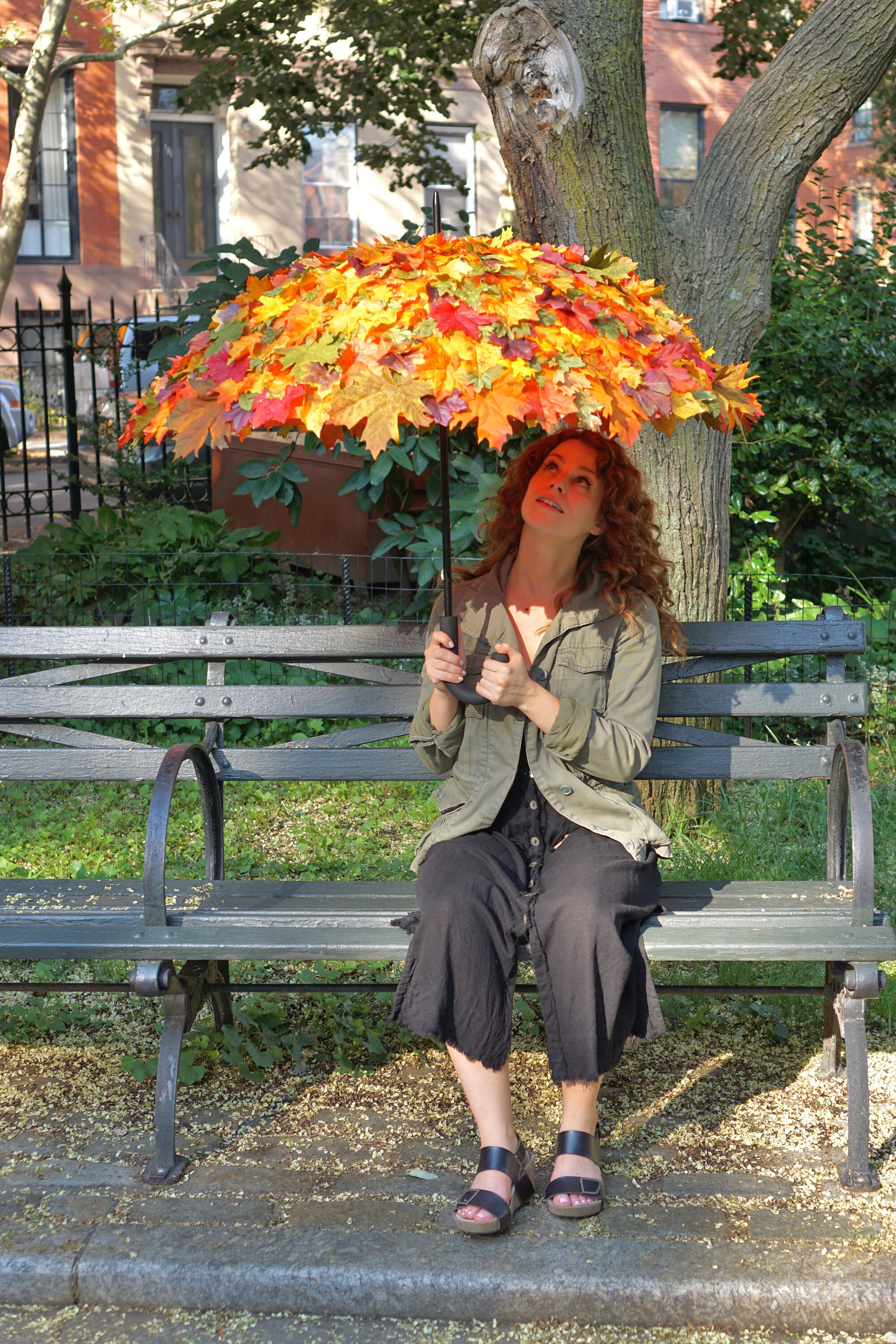 Fall Foliage Umbrella Autumn Leaves Umbrella Made to Order Etsy