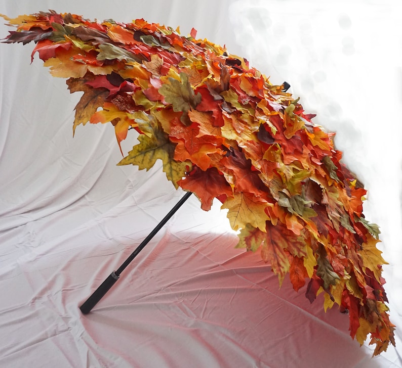 Blazy Days Umbrella Fall Autumn Leaves Umbrella Styling Etsy Canada