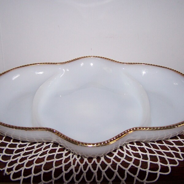 White Glass Dish Etsy