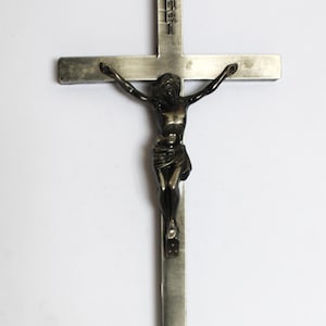 Vintage Metal INRI Crucifix Made by Dixline in the USA