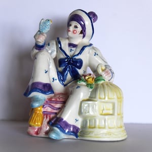 Vintage Yamada Originals Schmid 1993 Signed Hand Painted Porcelain Clown Music Box  Plays I&#39;d Like To Teach The World To Sing
