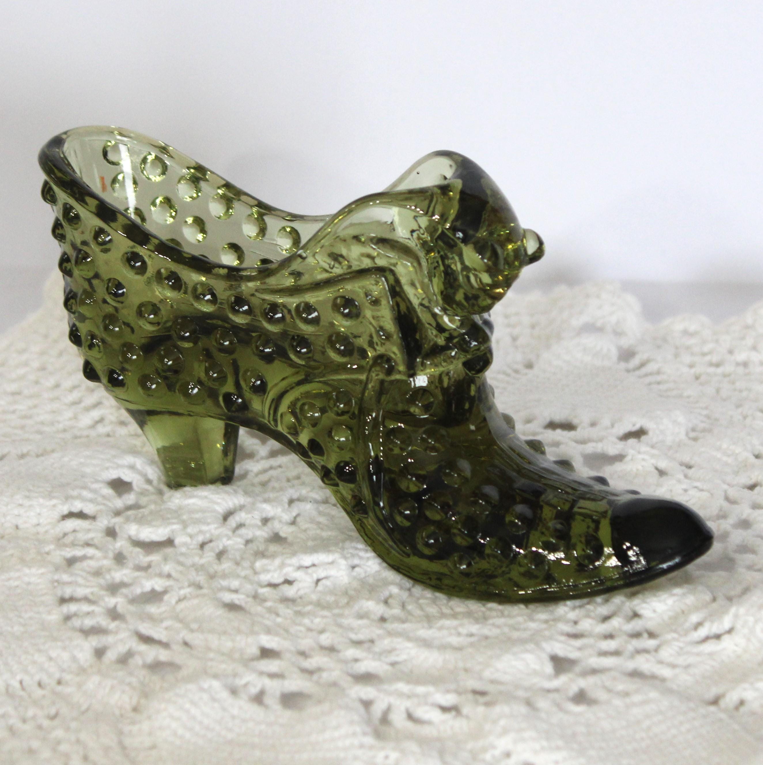 Fenton Glass Shoe Cat - Etsy