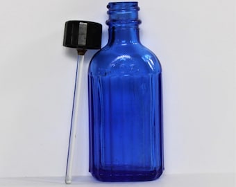 Pack of 24 Blue 1 oz Capacity Eclectic Supply B36-24 Cobalt Glass Bottles with Glass Eye Dropper