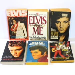 Vintage ELVIS PRESLEY Biography Paperback Books ~ Lot of Six