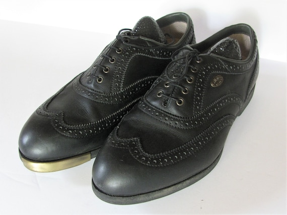 Vintage CALLAWAY Black Leather Wingtip Golf Shoes