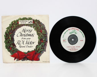 1958 "Merry Christmas From Your RCA Victor Record Dealer" 45 RPM Promo 7" EP