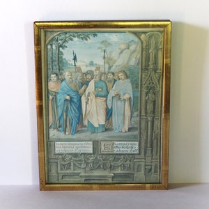 THE TWELVE APOSTLES ~ Biblioteca Marciana, Venice ~ Art Print Framed 10&quot; x 7.5&quot;
