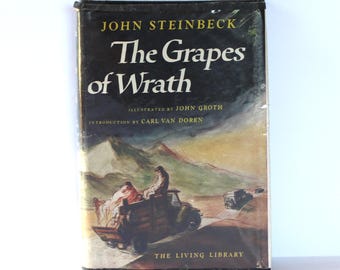The Grapes of Wrath: John Steinbeck, Groth Illustrations, 1947 Hardcover